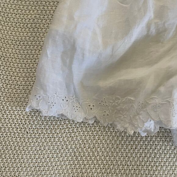 NEW La Vie Rebecca Taylor White Linen Short Playsuit Romper - Picture 9 of 11